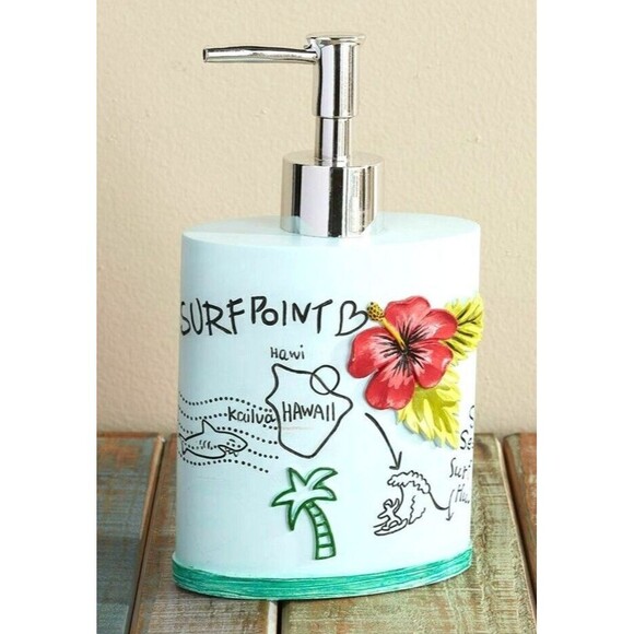 Huntington Beach Surf City Soap Dispenser Postcard Roadmap Bath Kitchen Gift NEW - Picture 1 of 2